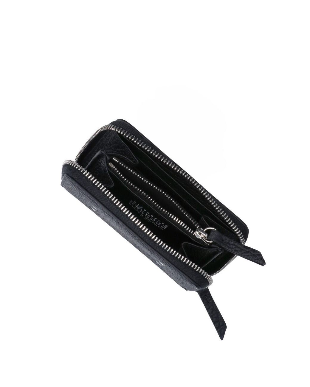 Maison Margiela Black Zip-Around Wallet With Stitch Detail