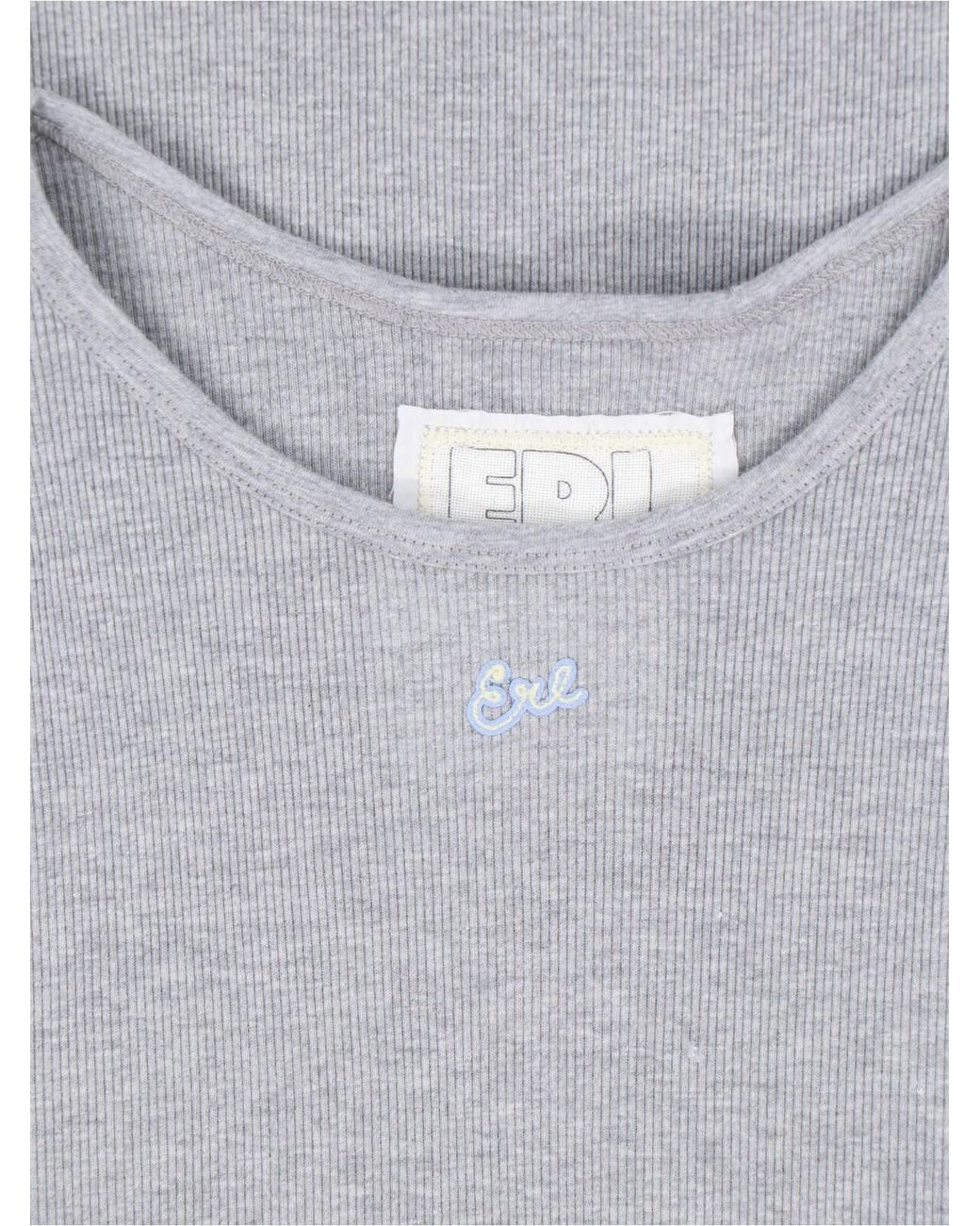 ERL Gray Ribbed Sleeveless Tank Top for men