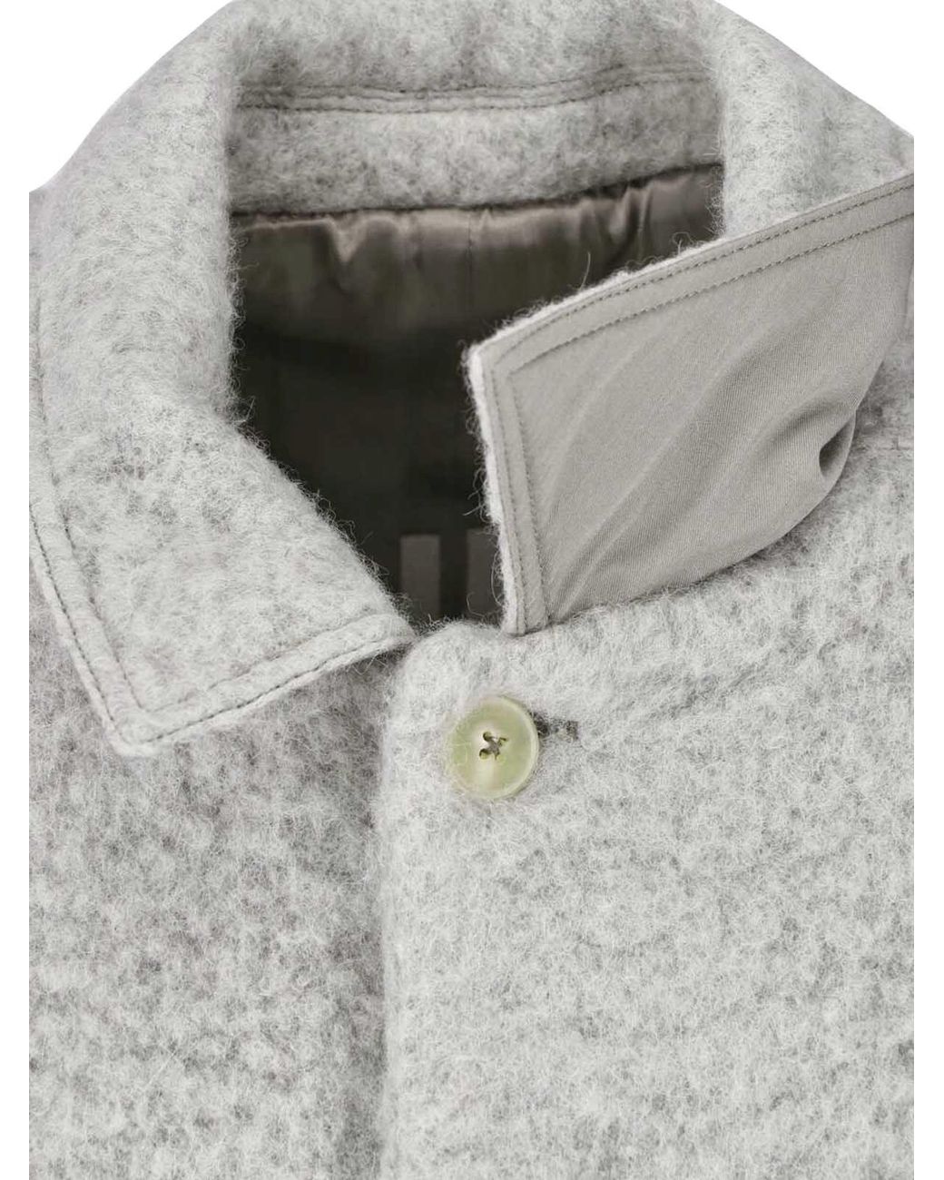 Rick Owens Gray Alpaca Blend Coat for men