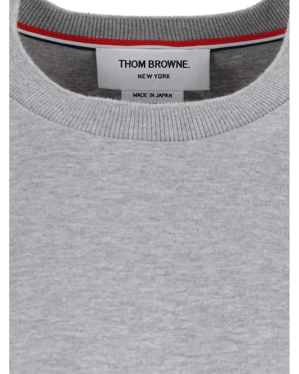 Thom Browne Gray Logo T-Shirt for men