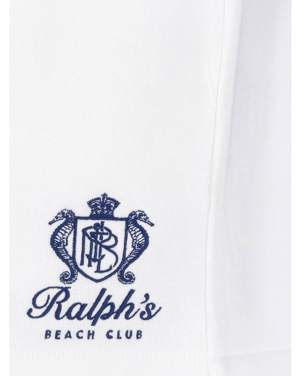 Polo Ralph Lauren White Minimalist Drawstring Logo Shorts for men