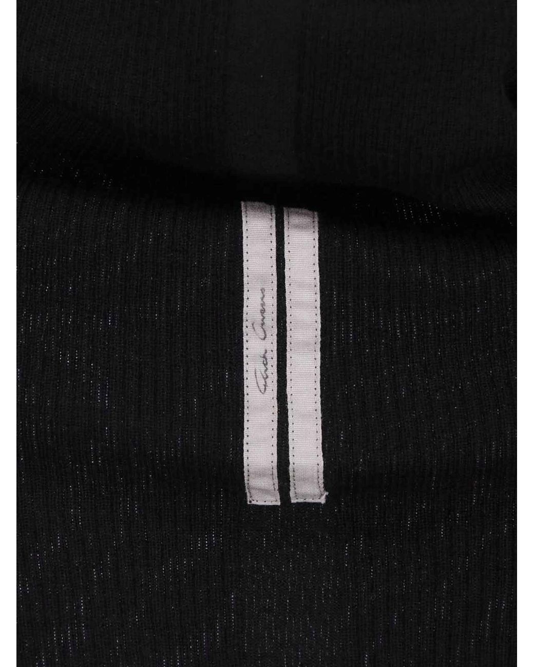 Rick Owens Black High-Neck Wool Sweater
