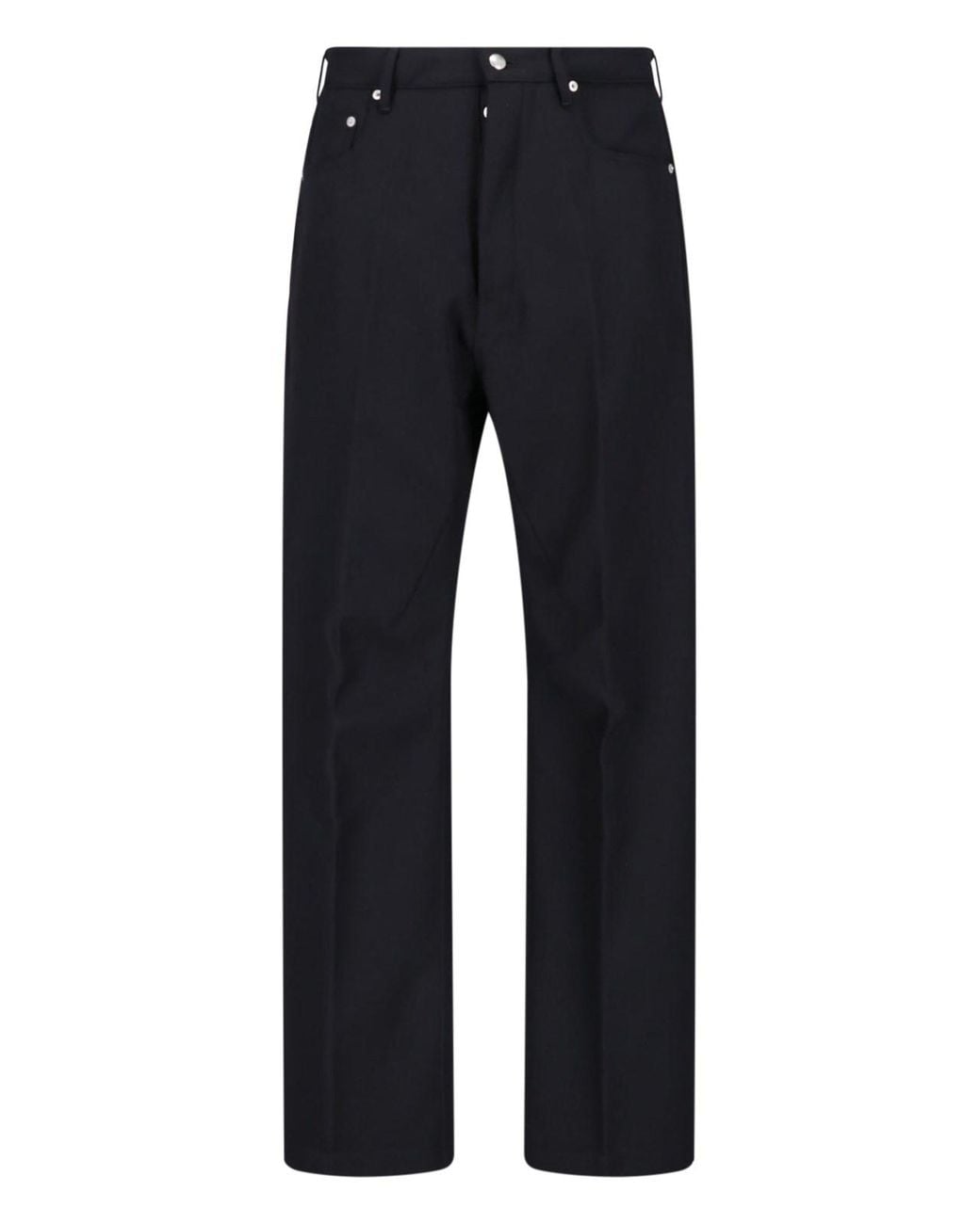 Rick Owens Blue Straight-Leg Trousers "Geth" for men