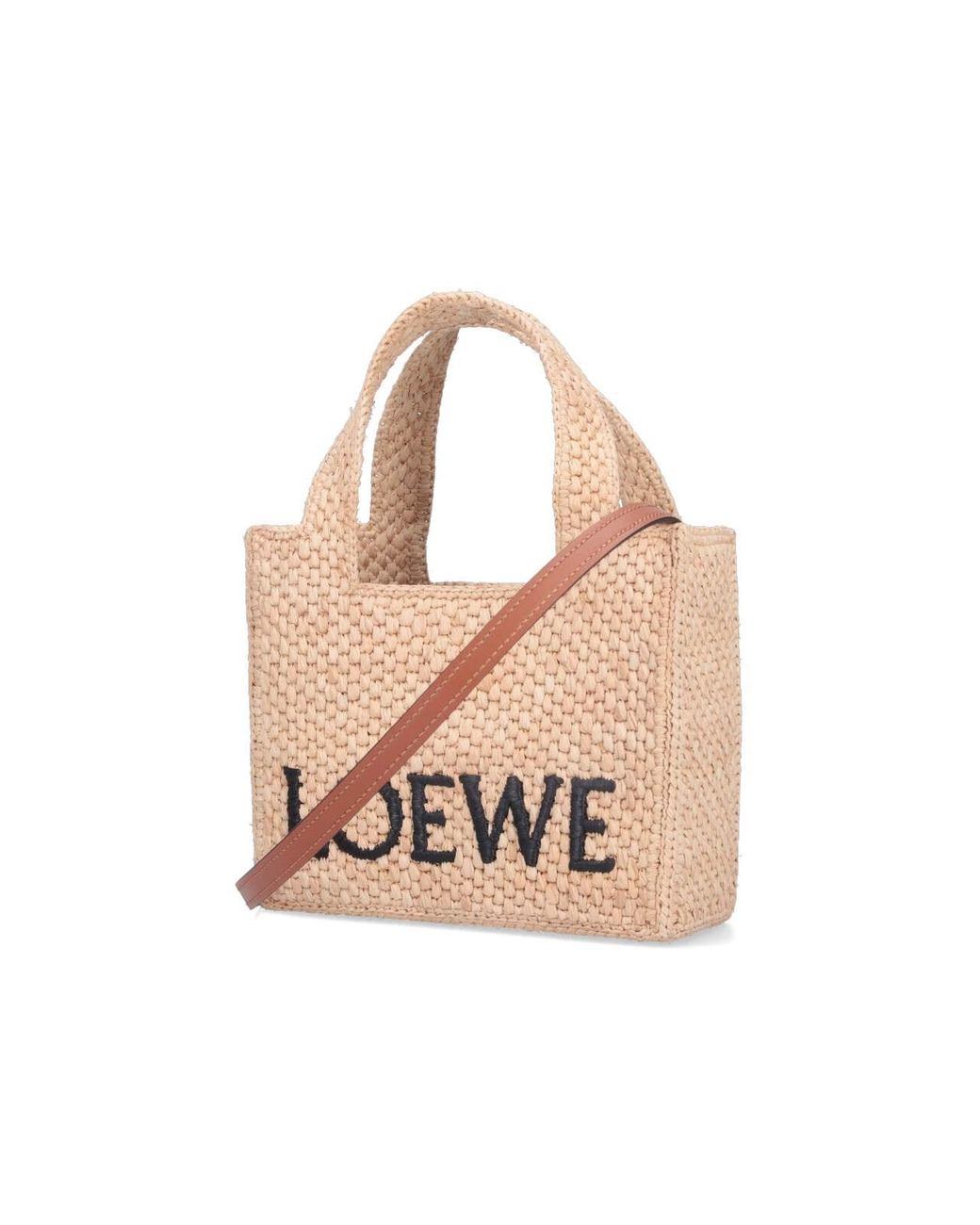 Loewe White Mini Logo Tote Bag