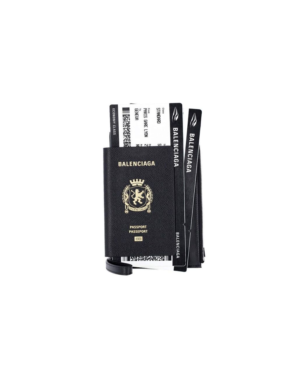 Balenciaga Black Wallets Calf Leather for men