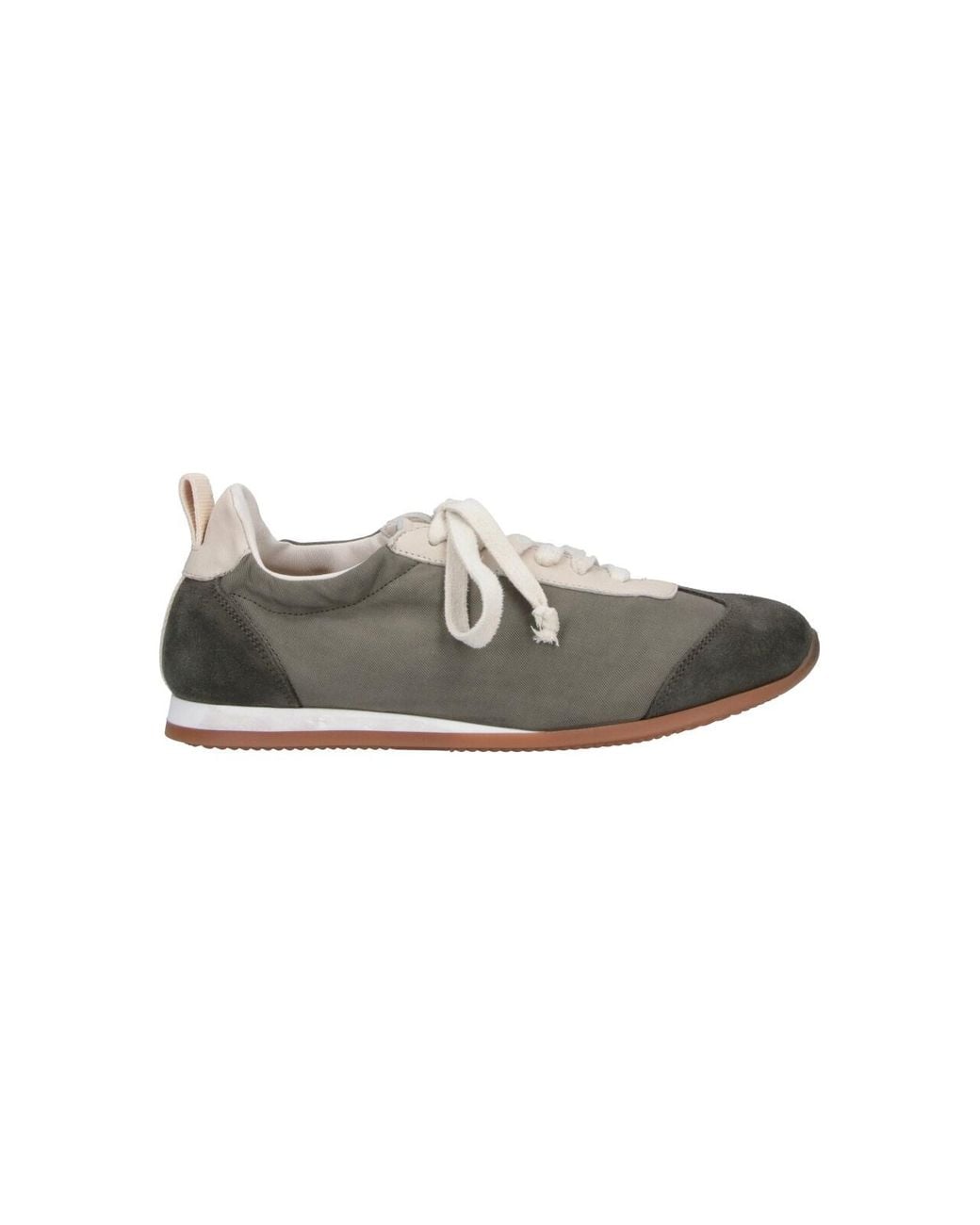 Uma Wang Brown Rounded Toe Leather Sneakers