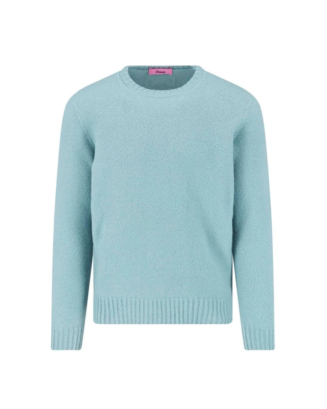 Drumohr Blue Lambswool Sweater for men