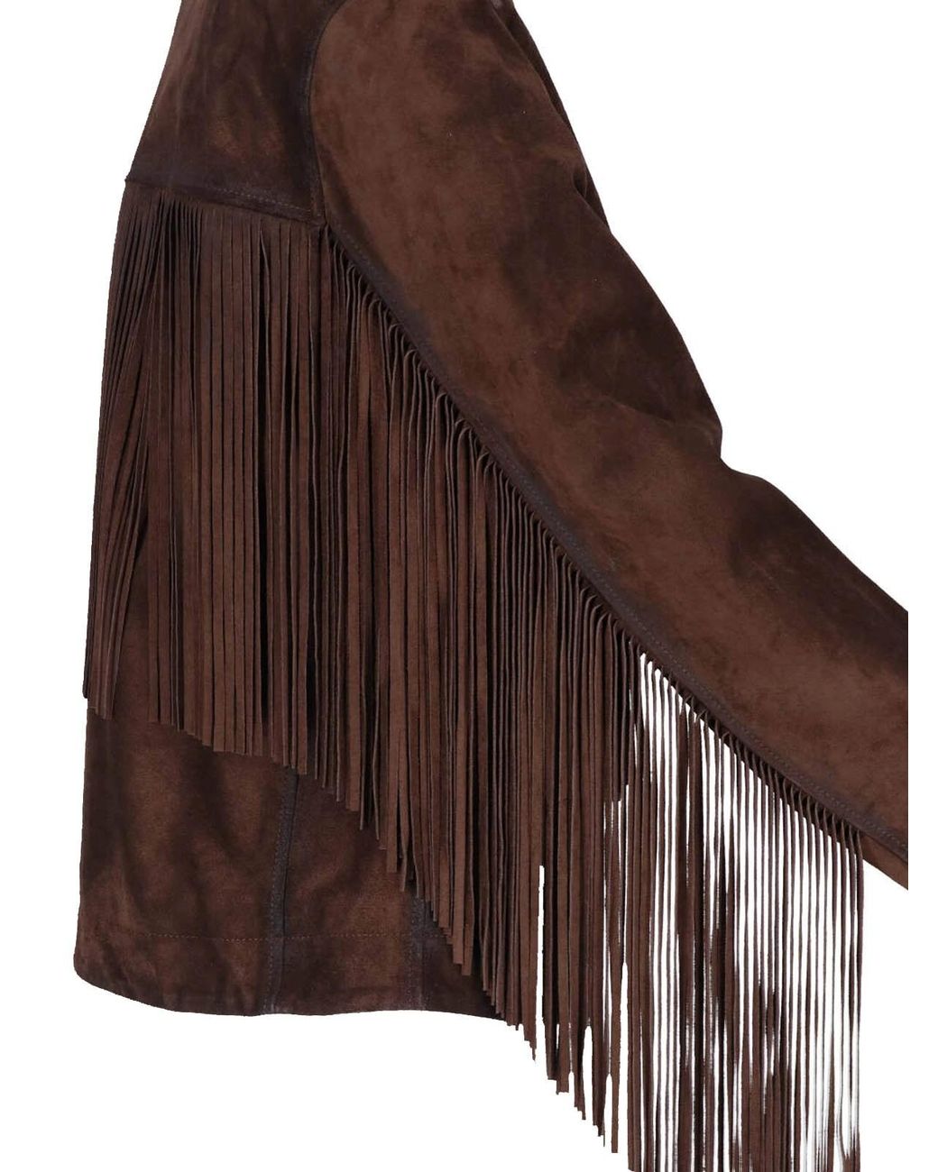 Golden Goose Deluxe Brand Brown Fringed Suede Jacket
