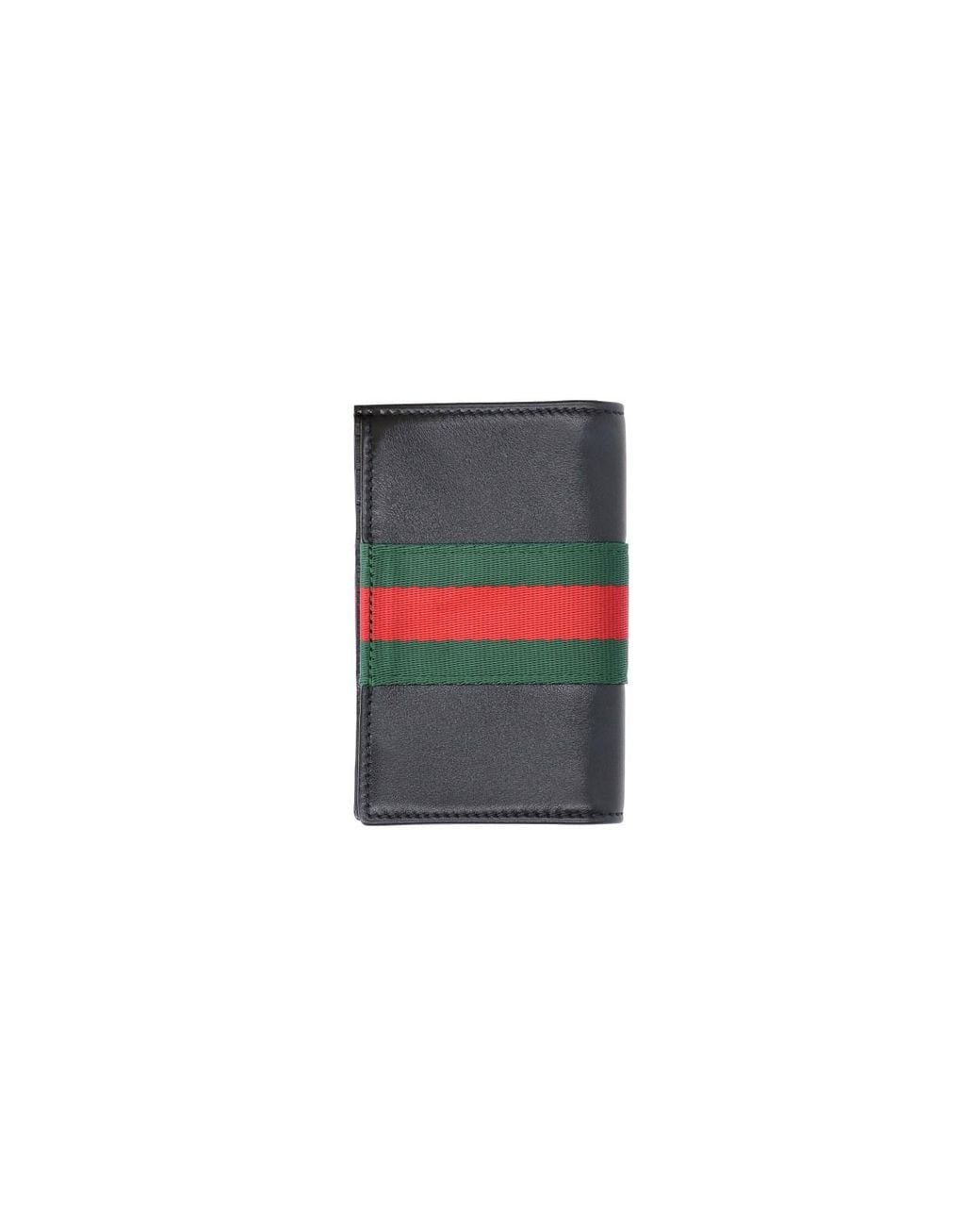 Gucci Black Card Holder "Web Trademark" for men