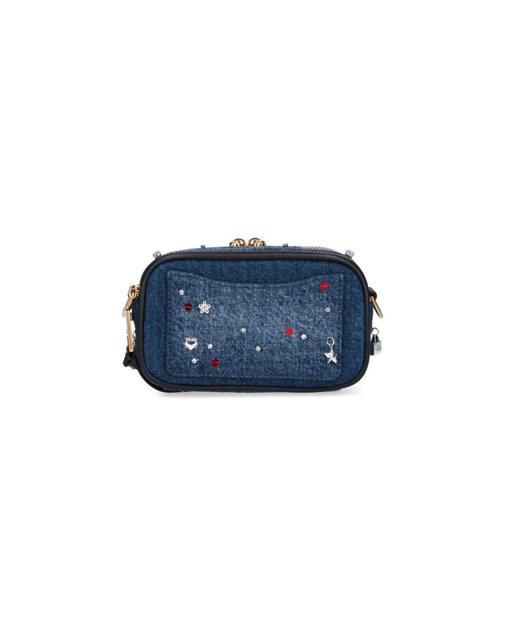 Marc Jacobs Blue Mini Embellished Denim Crossbody Bag
