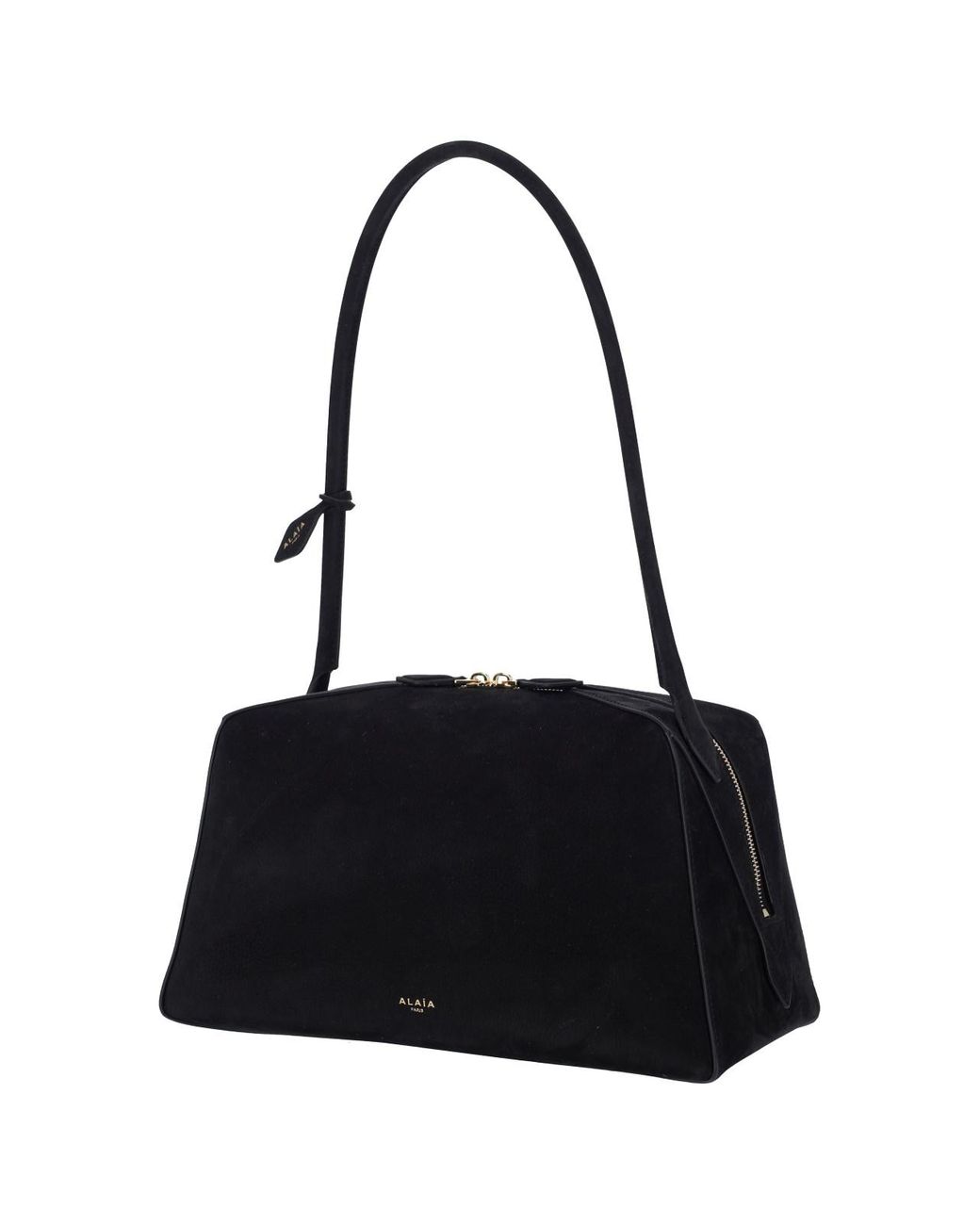 Alaïa Black Le Bouledogue Nubuck Shoulder Bag