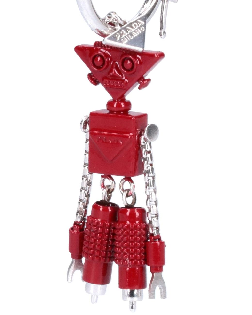 Orecchino Robot di Prada in Red da Uomo