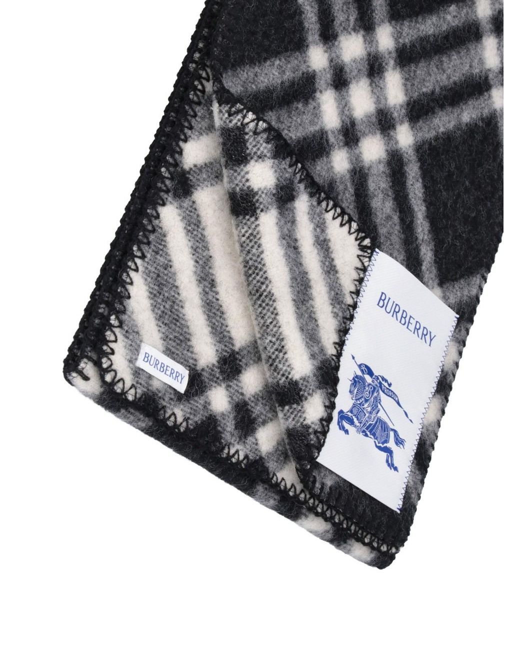 Sciarpa In Lana "Check" di Burberry in Black
