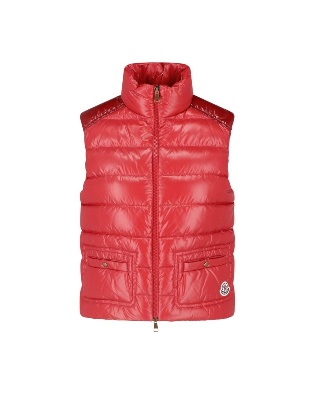 Moncler Red Padded Gilet "Frelon"
