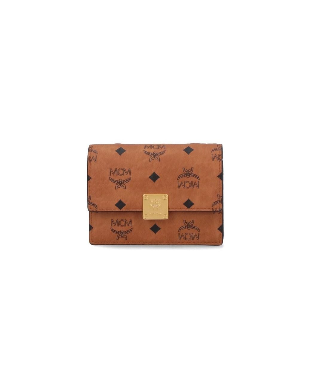 MCM White Wallets Polyurethane