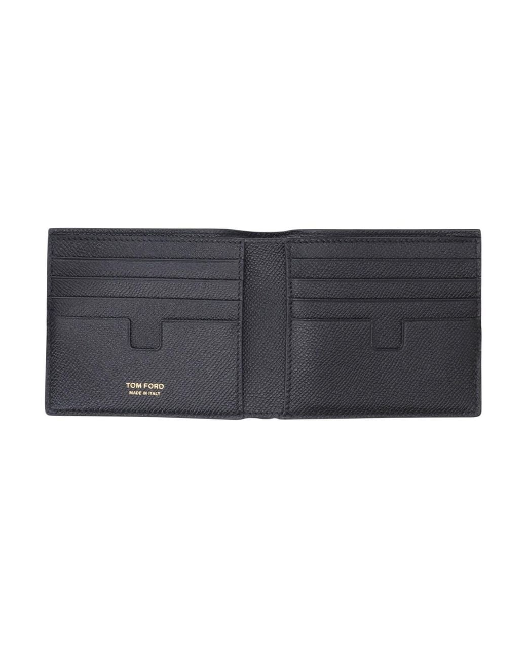 Tom Ford Blue Bi-Fold Wallet "T Line" for men