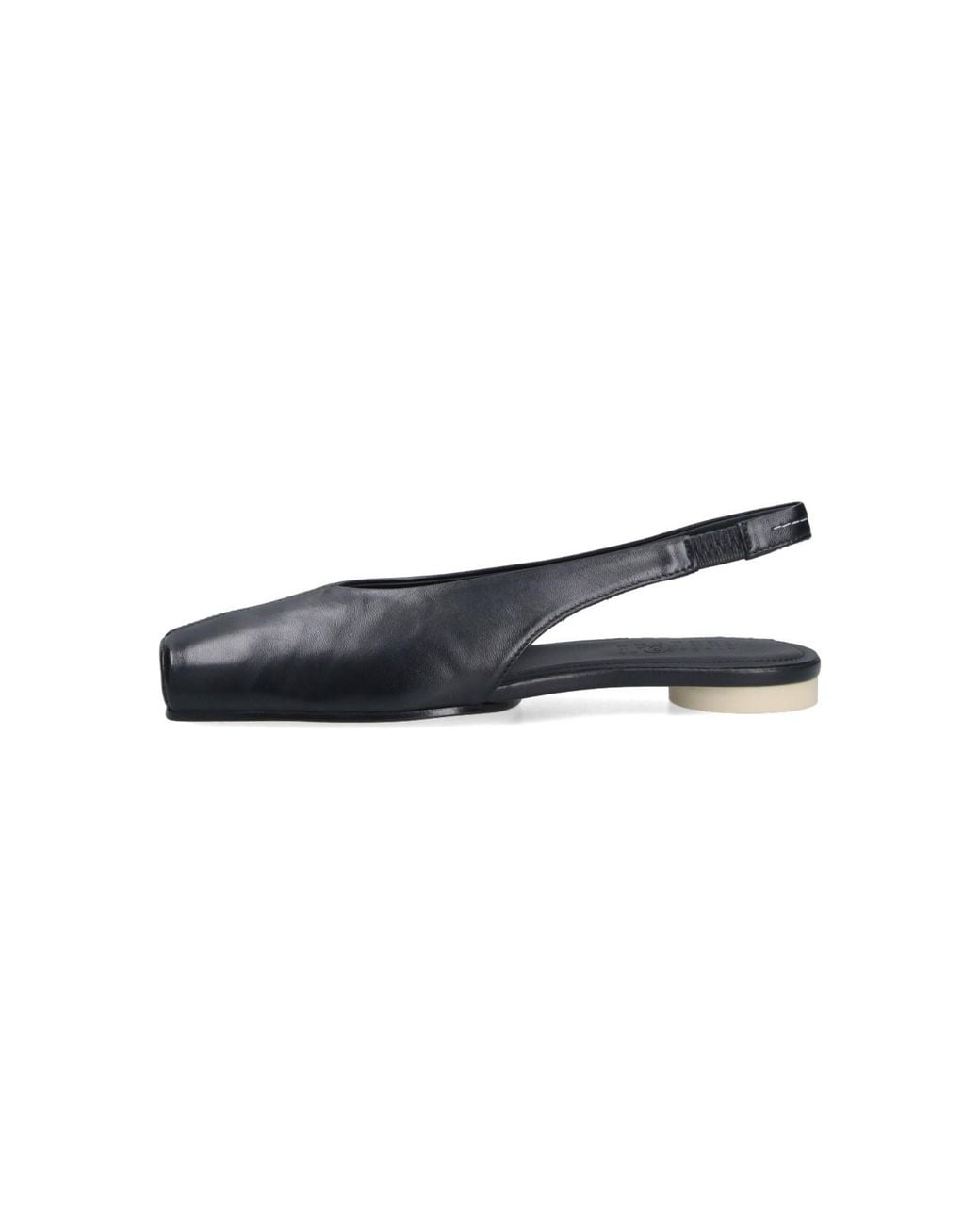MM6 by Maison Margiela Black Slingback Ballerinas