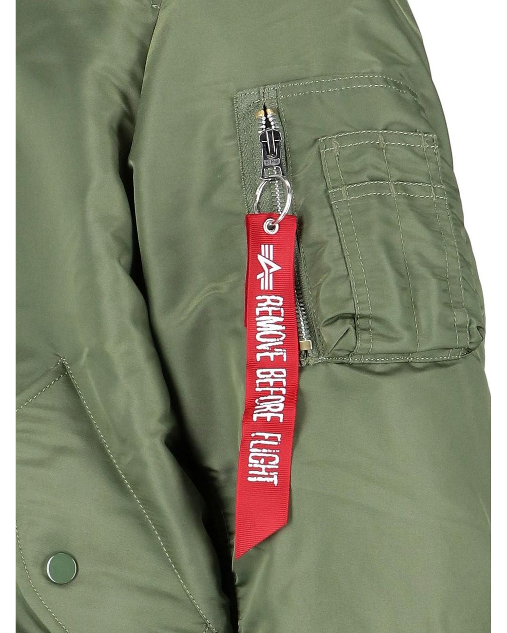 Alpha Industries Green Reversible Bomber Jacket “Ma-1” for men