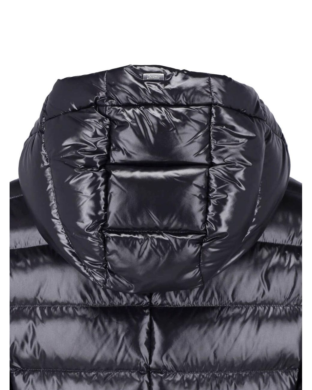Herno Black Hooded Quilted Puffer Jacket