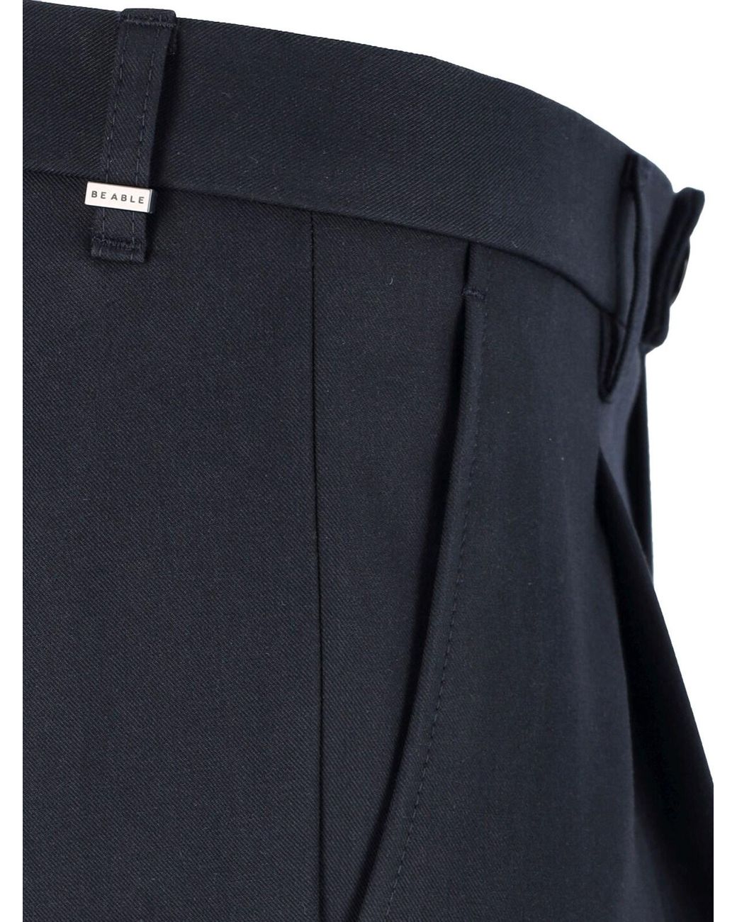 BE ABLE Blue Straight Tailored Trousers for men