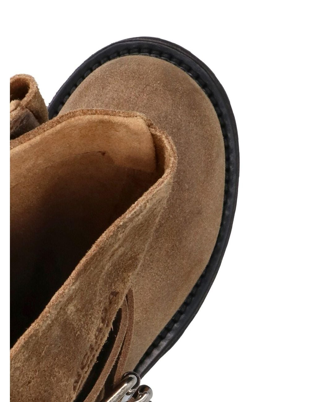 Balenciaga Brown Tall Harness Combat Boot