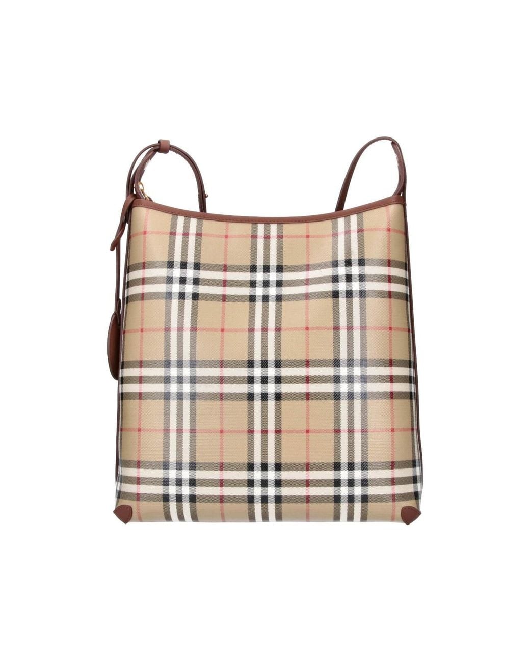 Burberry White Small Shoulder Bag "Check"