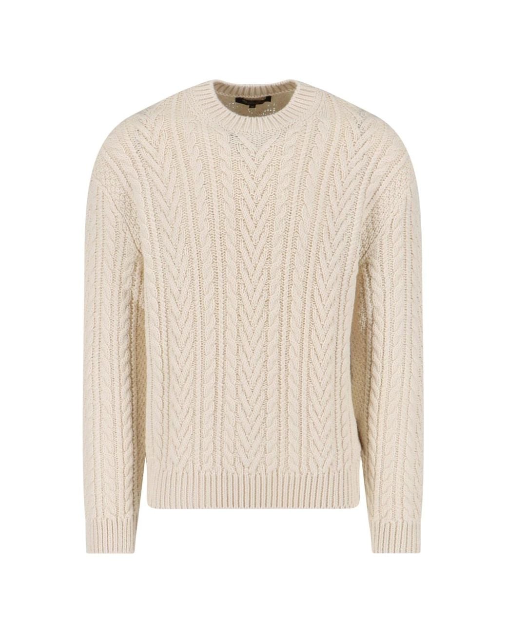 Loro Piana White Cashmere Sweater for men