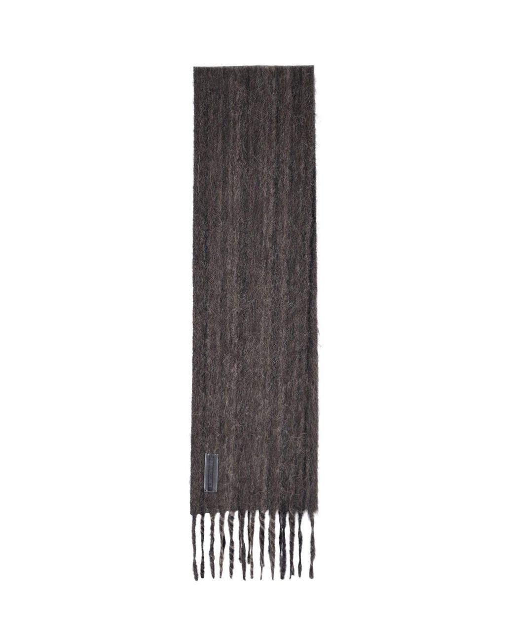Our Legacy Brown Fringed Brushed Scarf