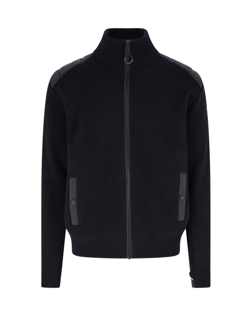 Moncler Blue Zip Logo Cardigan for men
