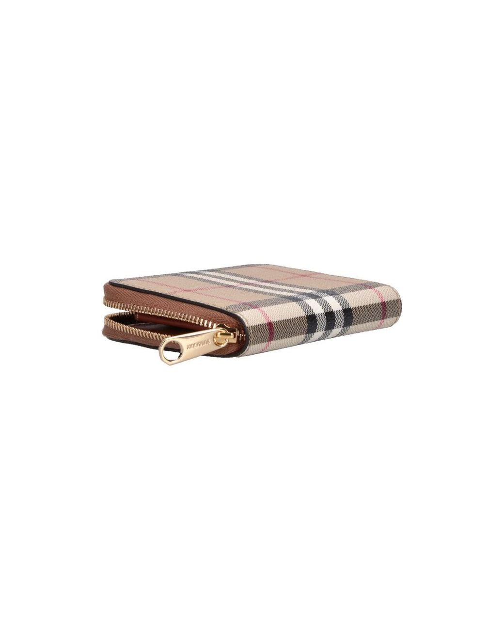 Burberry White Zip-Around Wallet