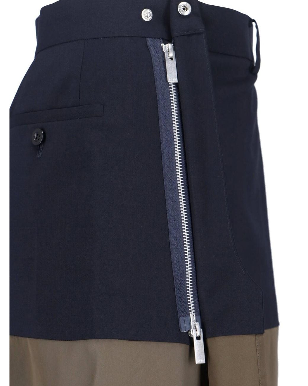 Sacai Blue Skirts Wool