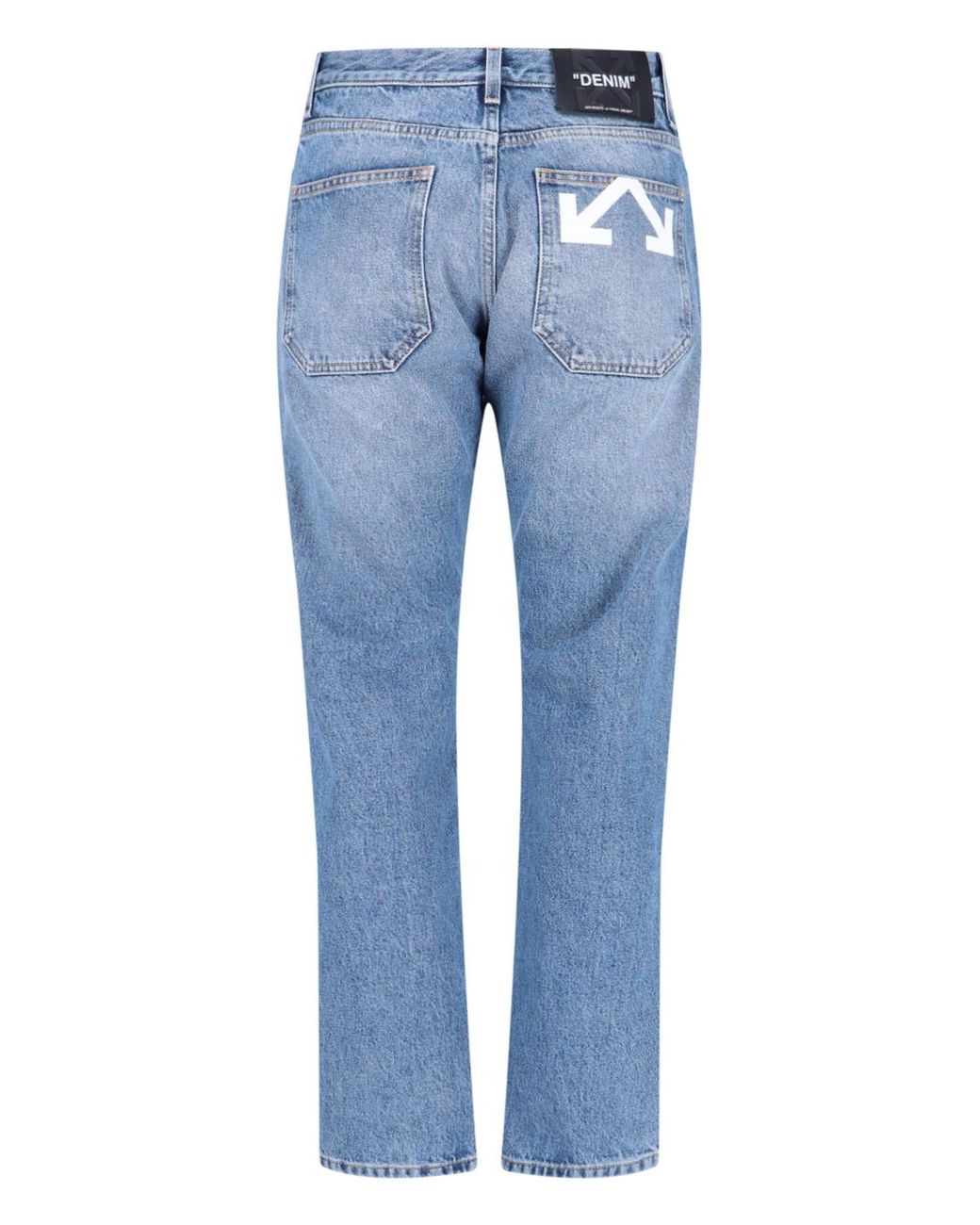 Off-White c/o Virgil Abloh Blue Half-Arrow Straight Jeans for men