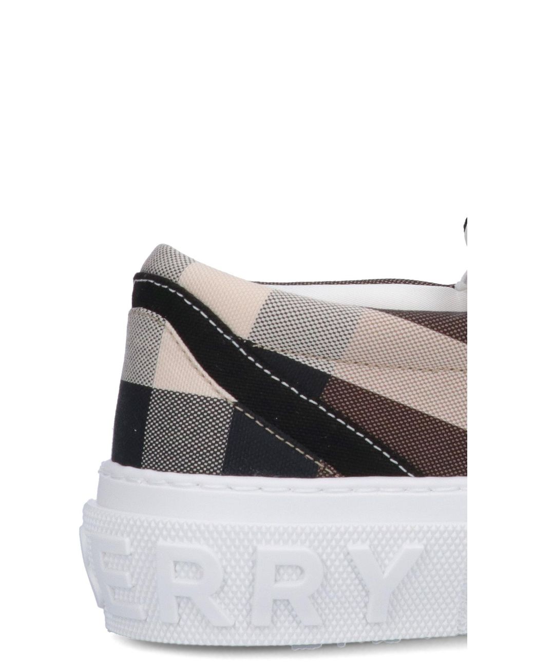 Burberry Tartan Pattern Sneakers in Brown for Men | Lyst