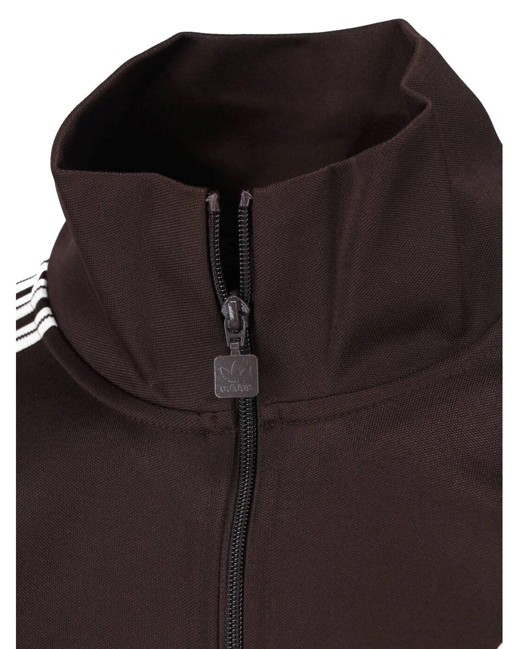 Adidas Brown Zip Hoodie "Firebird" for men