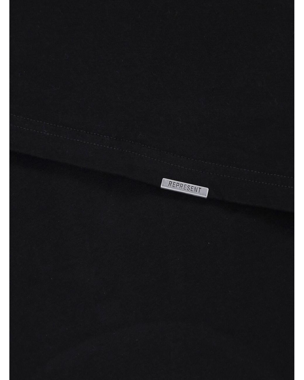 Represent Black 100% Cotton Graphic T-Shirt for men