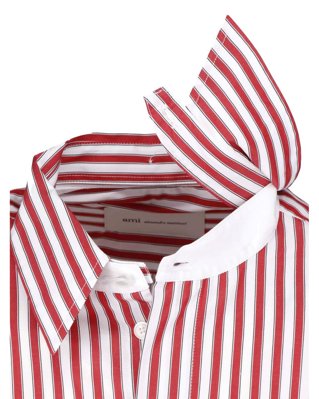 AMI Pink Oversized Striped Button-Up Shirt for men