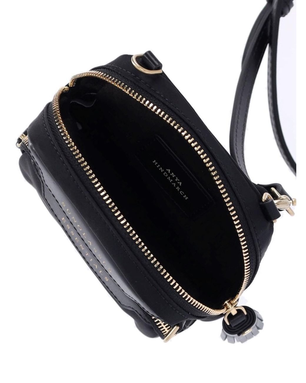 Anya Hindmarch Black Recycled Nylon And Leather-Trim Crossbody Bag