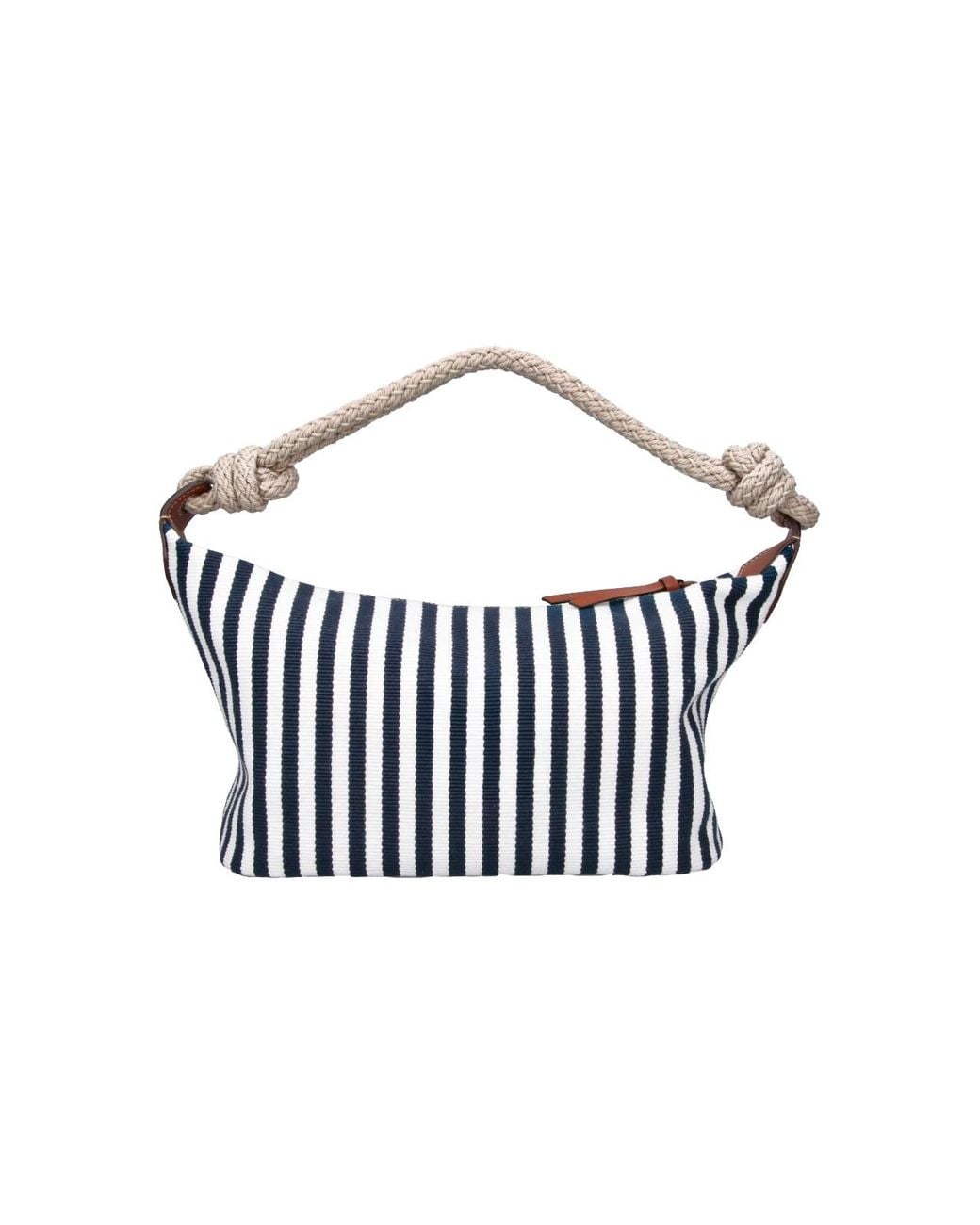 Miu Miu White Striped Shoulder Pouch