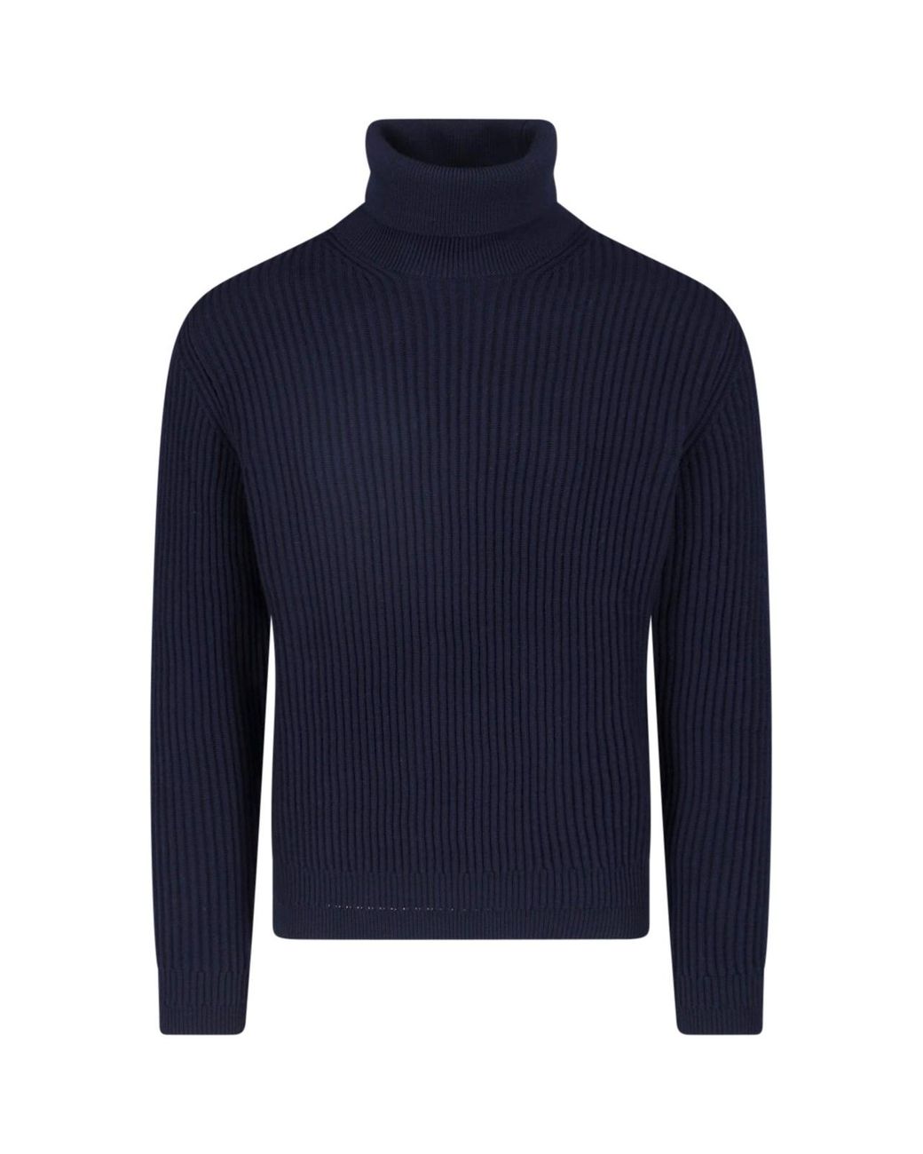 Zanone Blue Virgin Wool Sweater for men