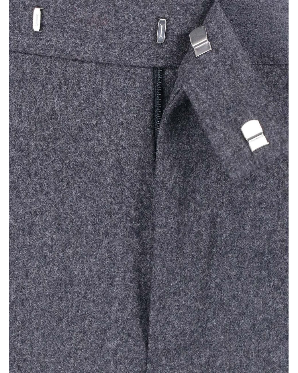 PT Torino Blue Virgin Wool And Cashmere Trousers for men
