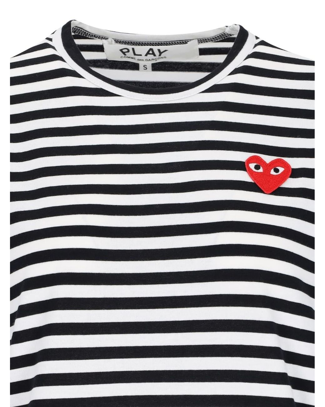 COMME DES GARÇONS PLAY White Striped Logo T-shirt for men