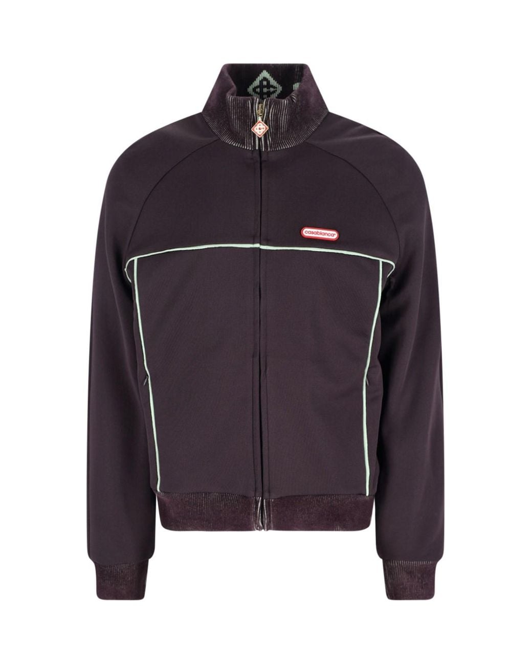 Casablanca Blue Classic Structured Jacket With Front Zipper Closure for men