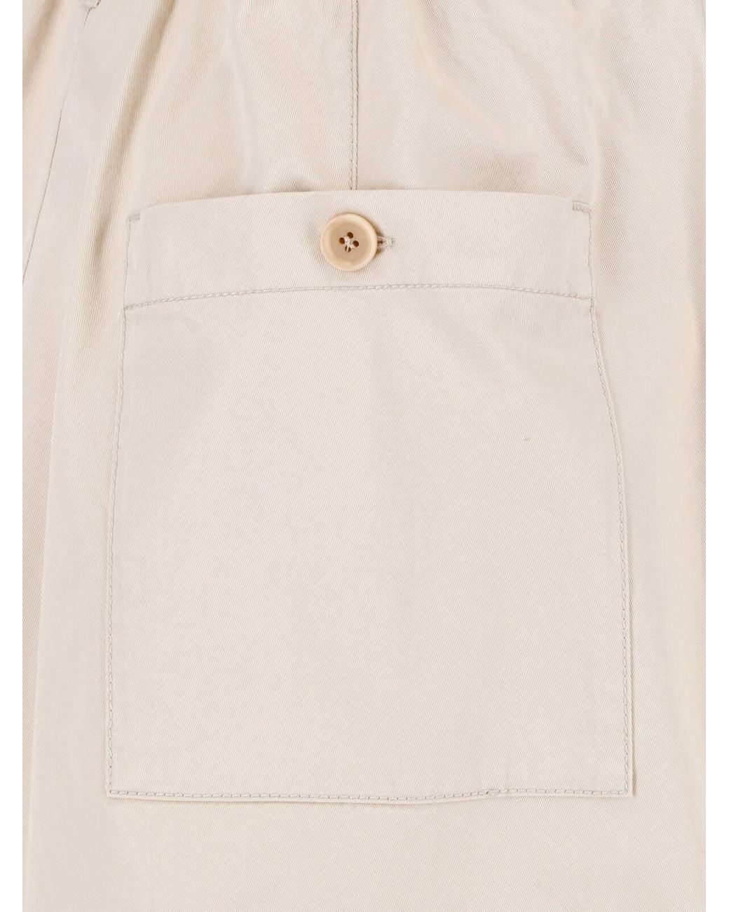 Aspesi White Cotton Midi Skirt