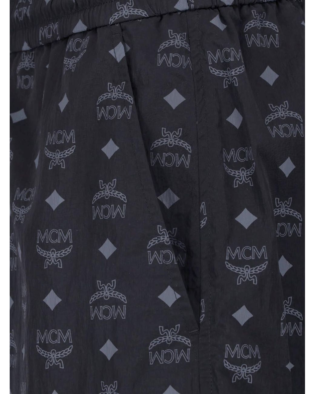 MCM Blue Beach Shorts Logo for men