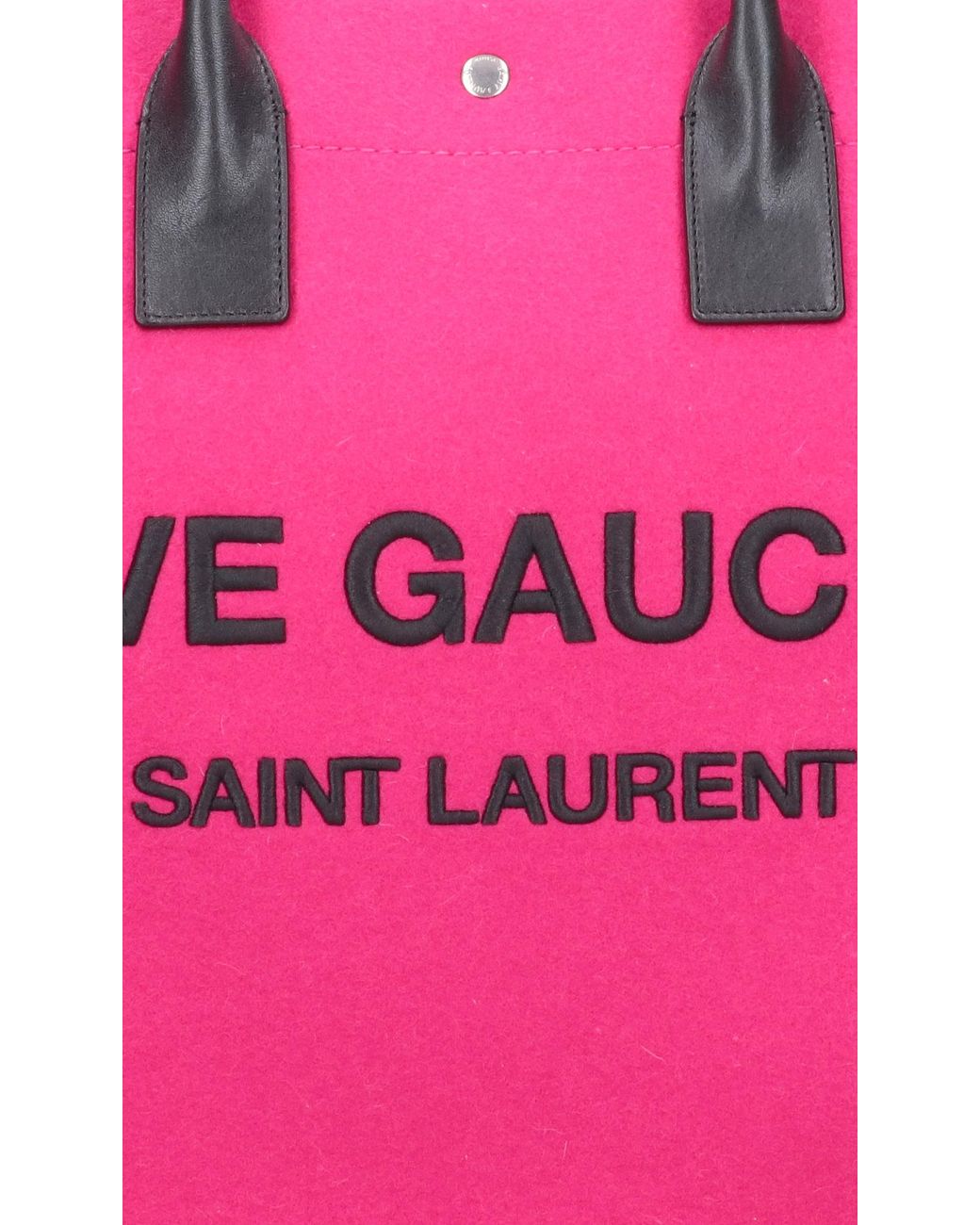 Saint Laurent Cabas Rive Gauche Towel Tote Bag Rose