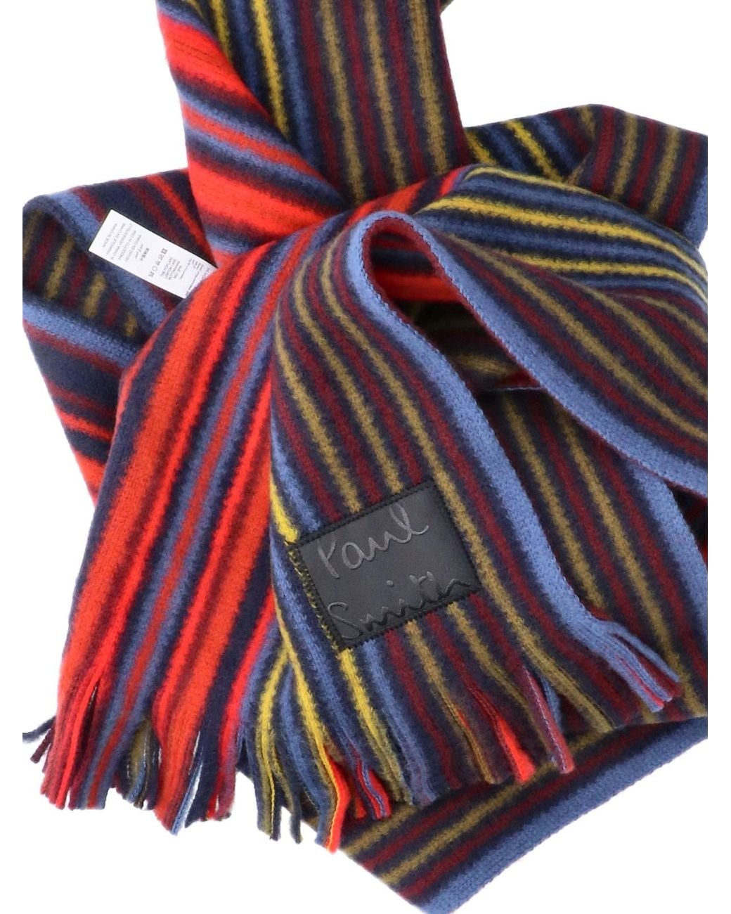 Paul Smith Red Merino Wool Scarf for men