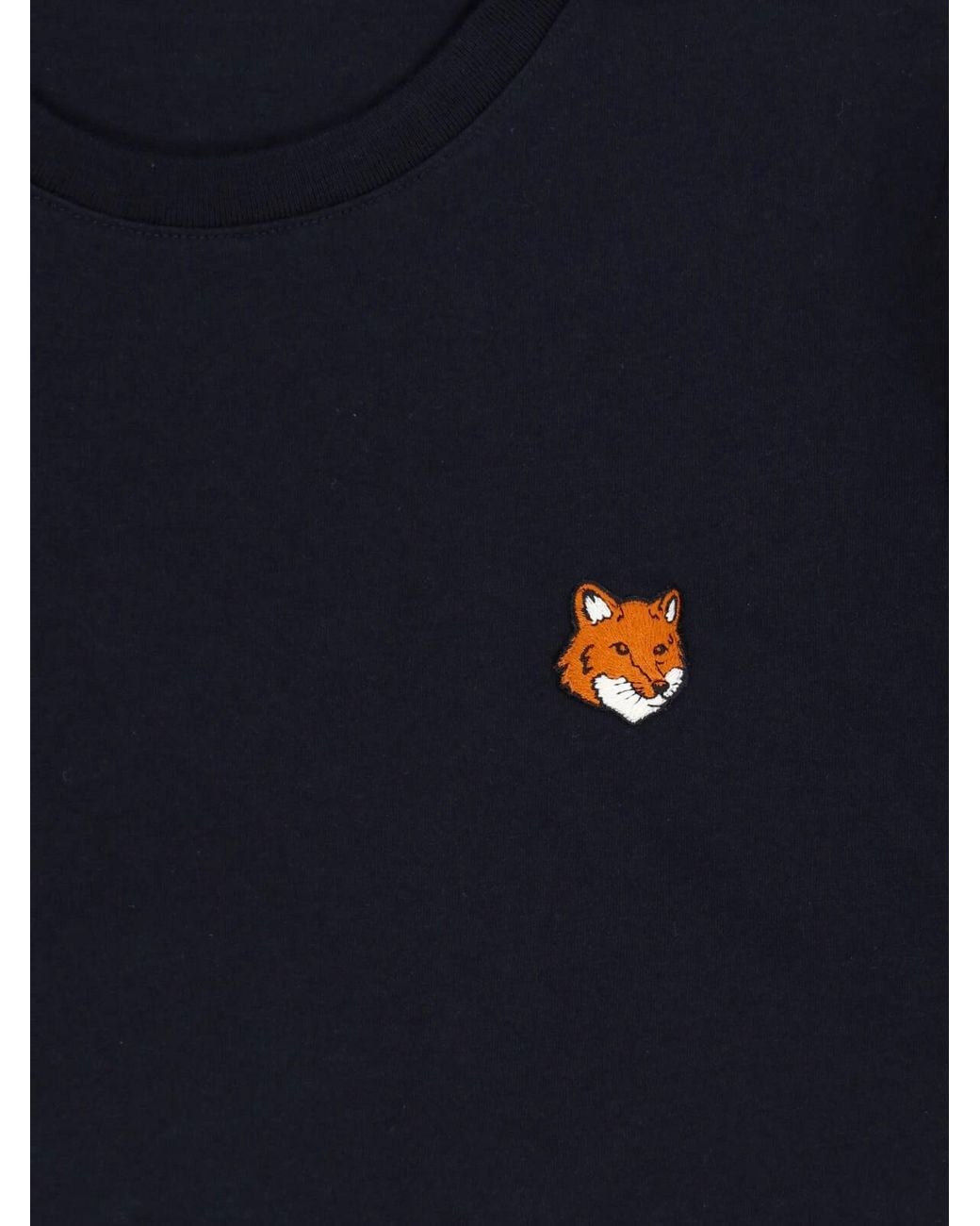 Maison Kitsuné Black T-Shirt "Fox Head"