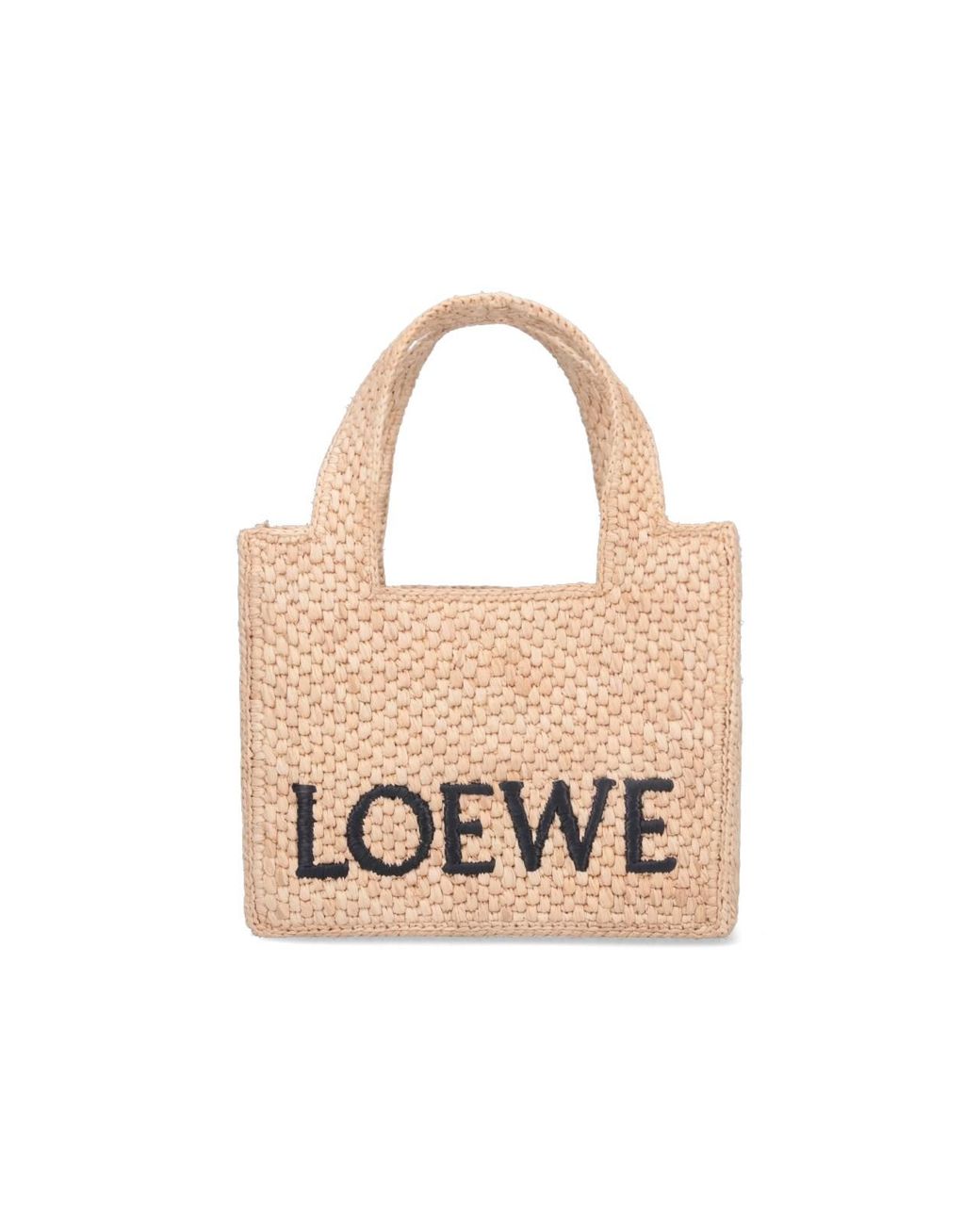 Loewe White Mini Logo Tote Bag