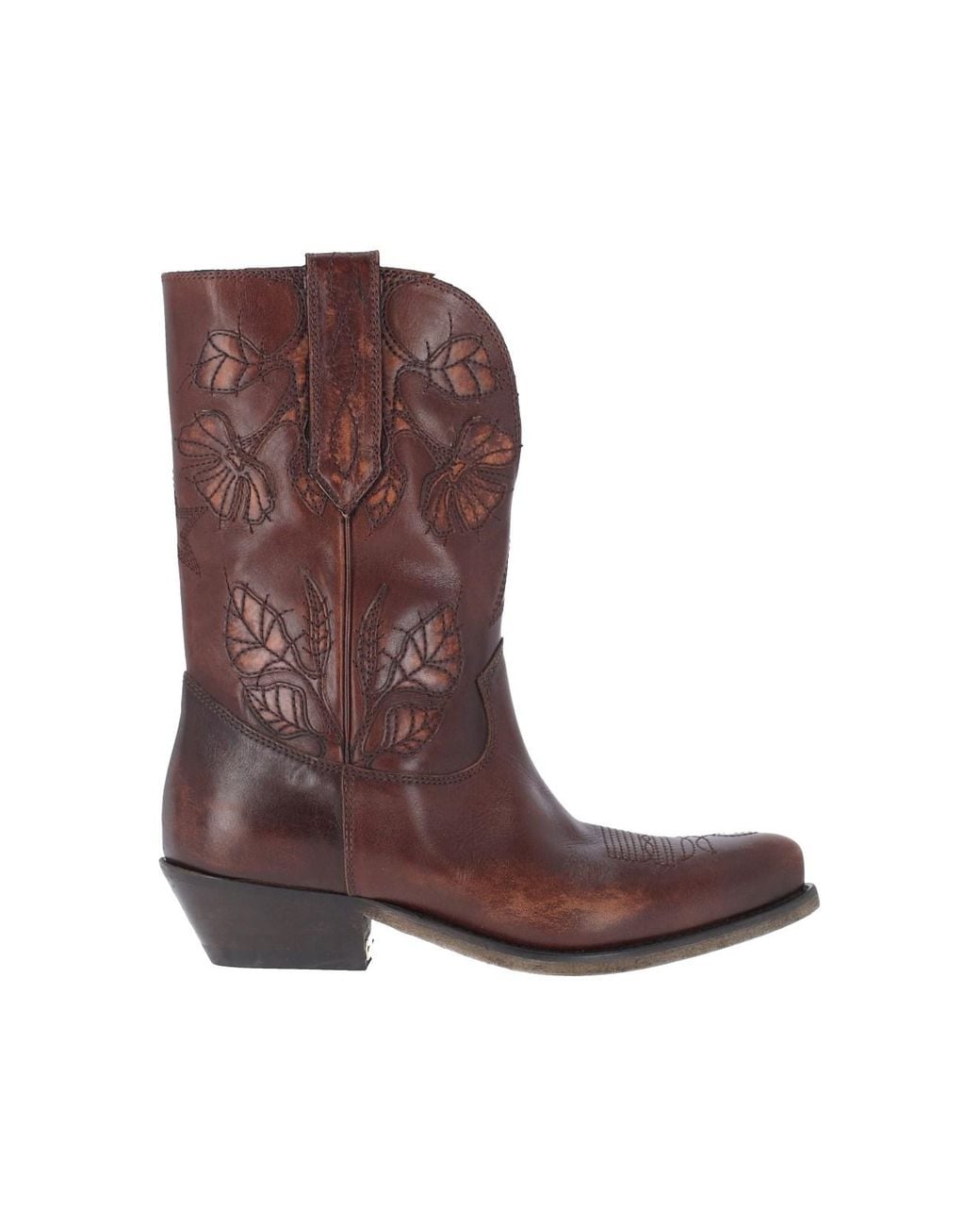 Golden Goose Deluxe Brand Brown Wish Star Tonal Stitched Boots