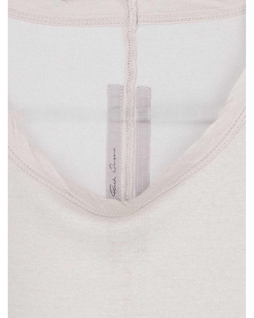 Rick Owens White Cotton T-Shirt
